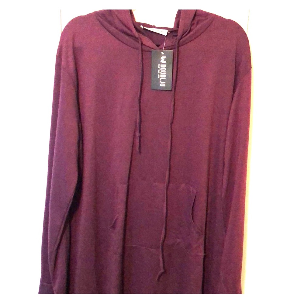 Doublju purple hoodie dress